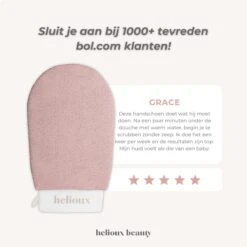 Helioux® Exfoliating Glove - Scrub Handschoen Washand - Voor Lichaam & Gezicht - Verwijderen Van Dode Huidcellen Of Zelfbruiner - Roze - Pink -Verzorgingsproducten Verkoop 1200x1200 399