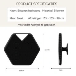 Badborstel - Siliconen Badborstel - Doucheborstel - Lichaamsborstel - Gezichtsborstel - Huidborstel - Scrub Handschoen - Massagespons - Massage Handschoen - Duurzaam - Exfoliërende Werking - Scrubben - Alle Huidtypen - Ergonomisch Handvat Met Zuignap -Verzorgingsproducten Verkoop 1200x1200 750