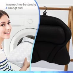 TIGIOO Luxe Home Spa Badkussen Small - Zwart Kussen Voor In Bad - Met 6 Zuignappen - Extra Comfort -Verzorgingsproducten Verkoop 1200x1200 763