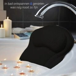 TIGIOO Luxe Home Spa Badkussen Small - Zwart Kussen Voor In Bad - Met 6 Zuignappen - Extra Comfort -Verzorgingsproducten Verkoop 1200x1200 765