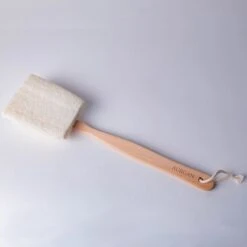 Aurgan Loofah Borstel - Extra Lange Rugborstel - Platte Loofah