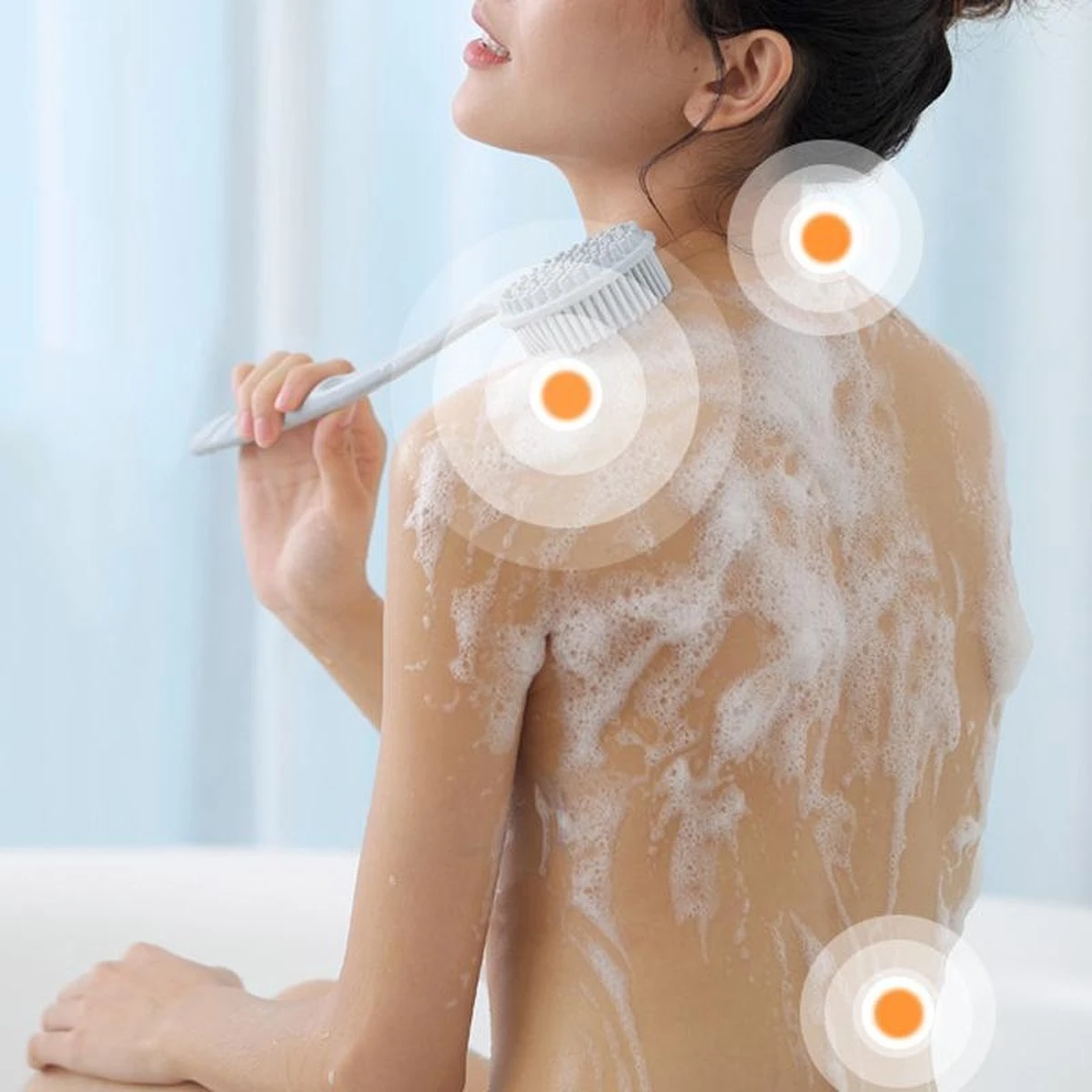 Blubs® Badborstel - Dry Brush - Grijs 8 Blubs® Badborstel - Dry Brush - Grijs - Afbeelding 6