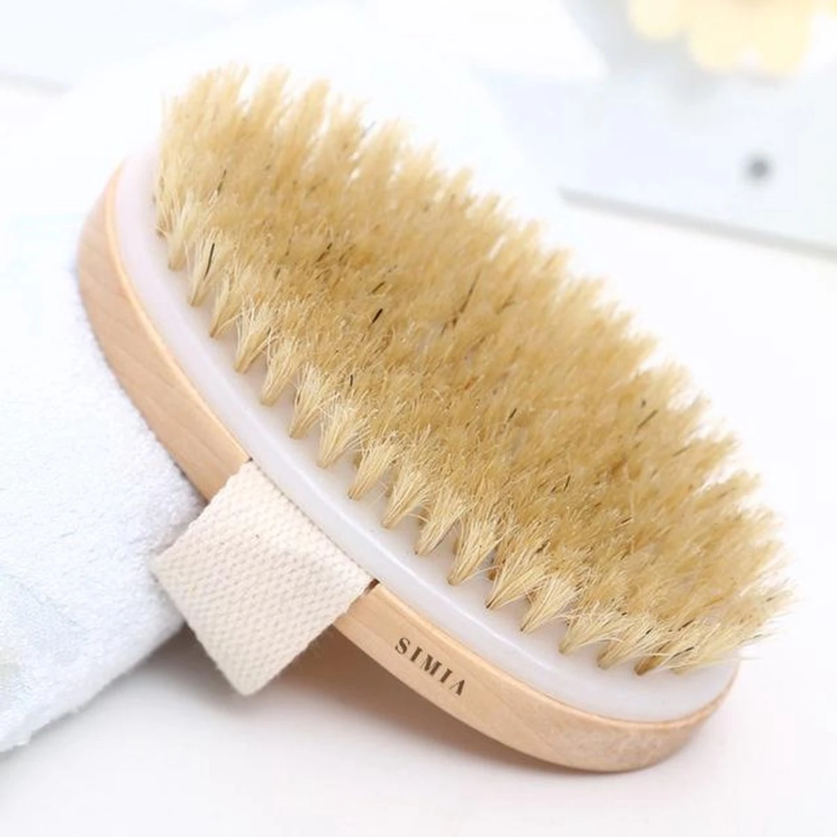 Simia™ Dry Brushing Huidborstel Met Natuurlijke Haren - Huidverbetering - Anti Cellulitis Brush - Lichaamsborstel - Droogborstel 3 Simia™ Dry Brushing Huidborstel Met Natuurlijke Haren - Huidverbetering - Anti Cellulitis Brush - Lichaamsborstel - Droogborstel