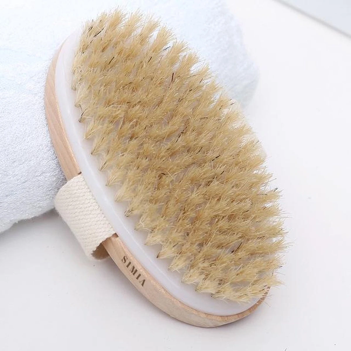 Simia™ Dry Brushing Huidborstel Met Natuurlijke Haren - Huidverbetering - Anti Cellulitis Brush - Lichaamsborstel - Droogborstel 5 Simia™ Dry Brushing Huidborstel Met Natuurlijke Haren - Huidverbetering - Anti Cellulitis Brush - Lichaamsborstel - Droogborstel - Afbeelding 3