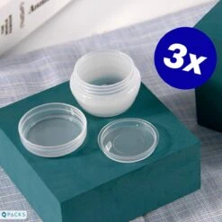 Qpacks - 8-delige Reisflesjes Set Transparant - Vliegtuig Handbagage - Navulbare Reis 100ML Flacons - Incl. Potjes & Etui -Travel - Reisaccessoires -Verzorgingsproducten Verkoop 1200x1200 799