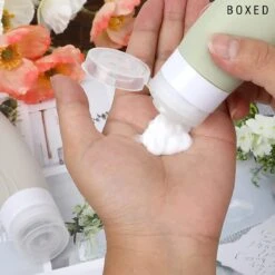 Boxed Reisflesjes Met Etui - Reisset - Verschillende Maten - Siliconen Navulbare Reisflacons - Reis Toilettas - Vliegtuig Handbagage -Verzorgingsproducten Verkoop 1200x1200 850