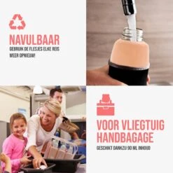 Reisflesjes Set 9-delig - Reisset - Reisflesjes Handbagage - Reis Toilettas - Reisflacons - Vliegtuig - Navulbare Reisflesjes - Roze 17 Reisflesjes Set 9-delig - Reisset - Reisflesjes Handbagage - Reis Toilettas - Reisflacons - Vliegtuig - Navulbare Reisflesjes - Roze -Verzorgingsproducten Verkoop 1200x1200 853