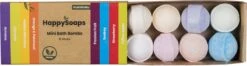HappySoaps Mini Bath Bombs - Tropical Fruits - 8 Bruisballen In Verschillende Tropische Geuren - 100% Plasticvrij, Vegan & Natuurlijk -Verzorgingsproducten Verkoop 1200x323 1