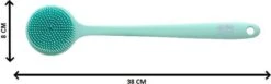 Blubs® – Badborstel – Dry Brush – Rug Scrubber – Lichaamsborstel – Rugborstel Douche Met Steel – Huidborstel – Doucheborstel – Bad- & Doucheaccessoires – Badborstel Met Steel – Doucheborstel Rugborstel – Siliconen Borstel – Massage – Cyaan -Verzorgingsproducten Verkoop 1200x374