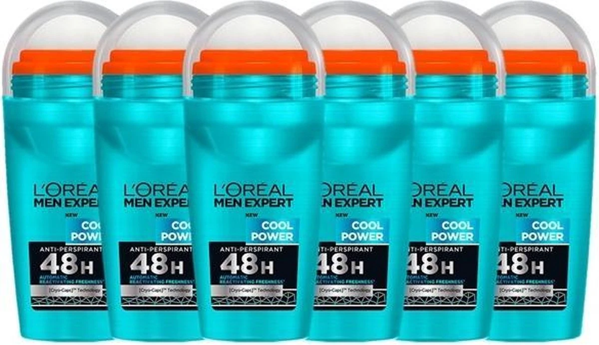 L’Oréal Paris Men Expert Cool Power Deodorant Roller - 6 X 50 Ml 5 L’Oréal Paris Men Expert Cool Power Deodorant Roller - 6 X 50 Ml - Afbeelding 3