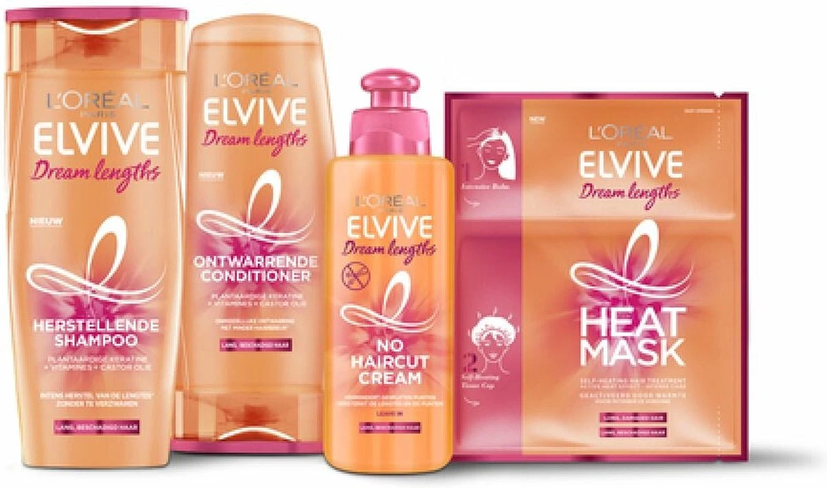 L'Oréal Paris Elvive Dream Lengths Haarmasker - 6 X 300 Ml - Lang & Beschadigd Haar - Voordeelverpakking 7 L'Oréal Paris Elvive Dream Lengths Haarmasker - 6 X 300 Ml - Lang & Beschadigd Haar - Voordeelverpakking - Afbeelding 5