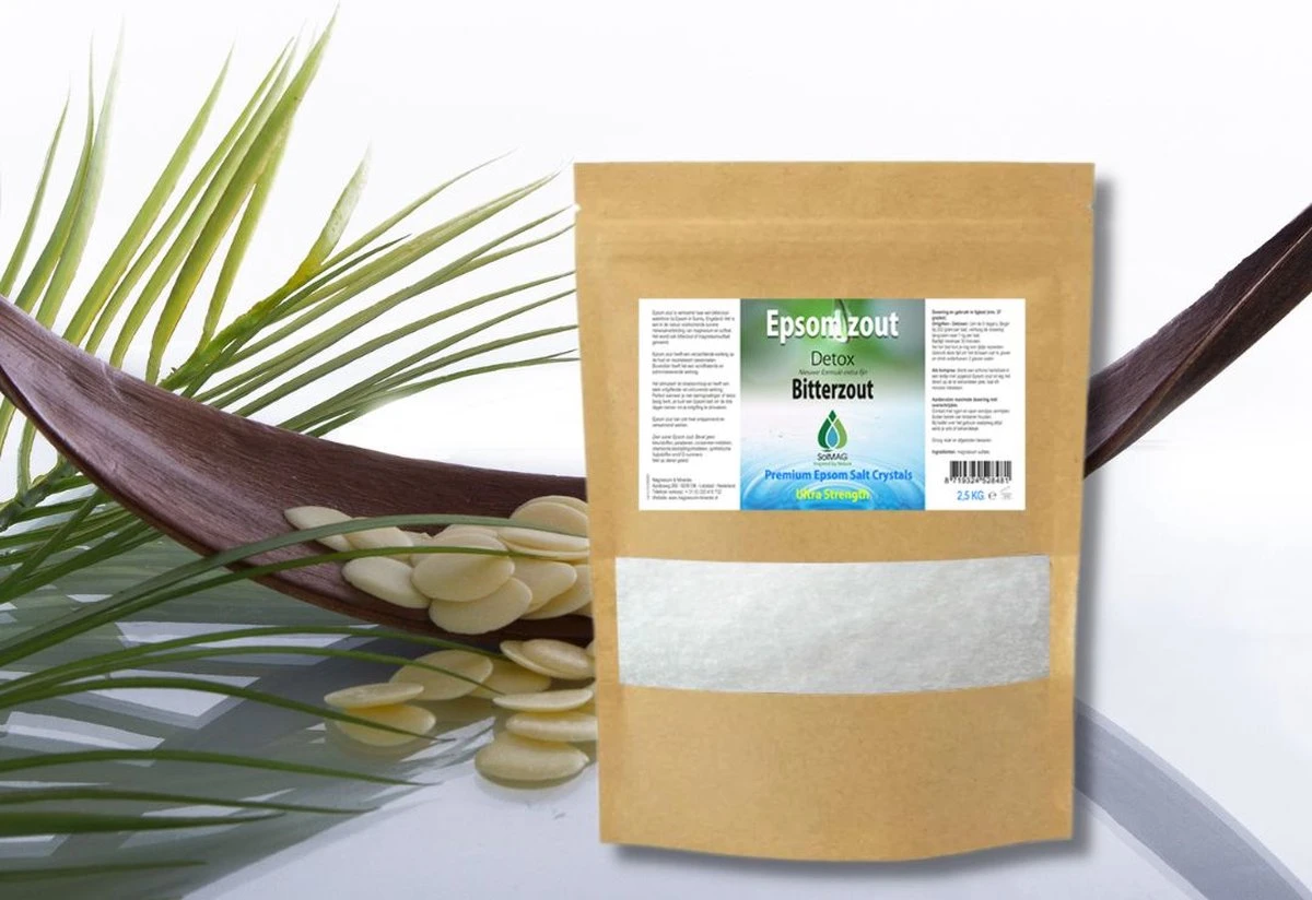 Epsom Zout-Bitterzout -Magnesiumsulfaat - Badzout - 2,5 Kg 7 Epsom Zout-Bitterzout -Magnesiumsulfaat - Badzout - 2,5 Kg - Afbeelding 5