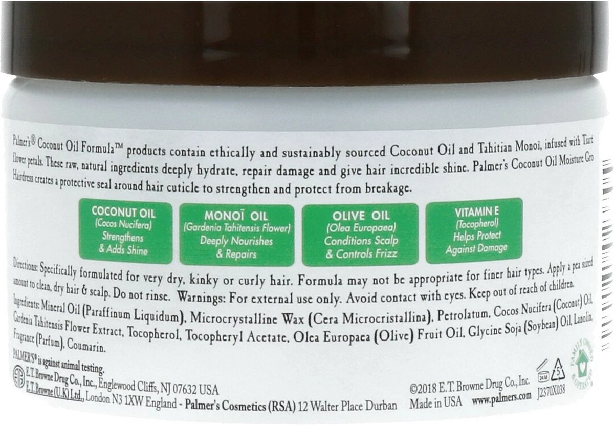 Palmers Coconut Oil Condit Pot 4 Palmers Coconut Oil Condit Pot - Afbeelding 2