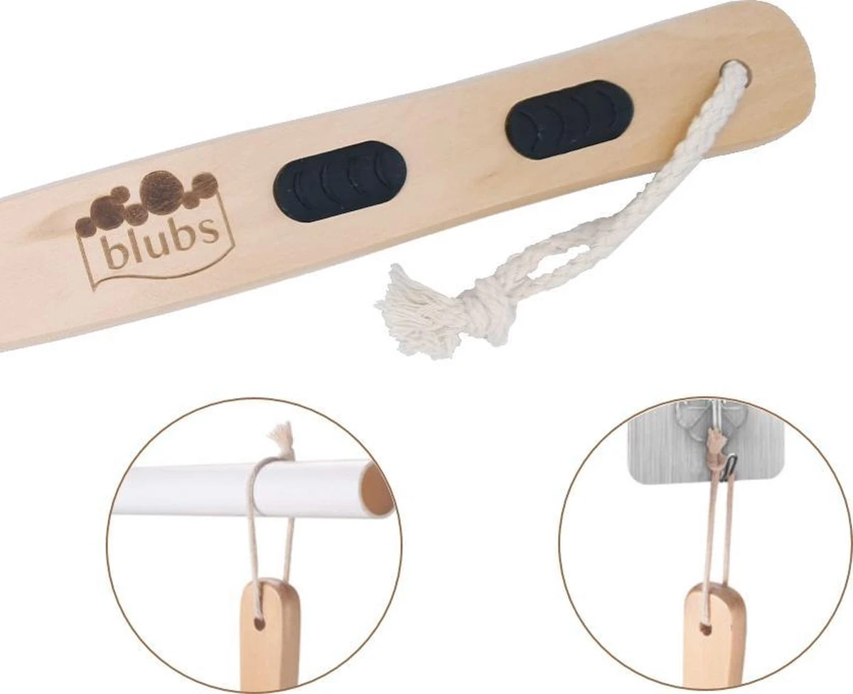 Blubs® – Houten Badborstel – Dry Brush – Rug Scrubber – Lichaamsborstel – Rugborstel Douche Met Steel – Huidborstel – Rugborstel Hout – Houten Badborstel Met Steel – Doucheborstel Met Steel – Houten Borstel – Droogborstel – Massage – Zwart 6 Blubs® – Houten Badborstel – Dry Brush – Rug Scrubber – Lichaamsborstel – Rugborstel Douche Met Steel – Huidborstel – Rugborstel Hout – Houten Badborstel Met Steel – Doucheborstel Met Steel – Houten Borstel – Droogborstel – Massage – Zwart - Afbeelding 4