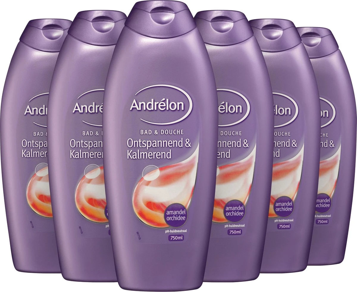 Andrélon Ontspannend & Kalmerend Bad & Douchegel - 6 X 750 Ml - Voordeelverpakking 3 Andrélon Ontspannend & Kalmerend Bad & Douchegel - 6 X 750 Ml - Voordeelverpakking