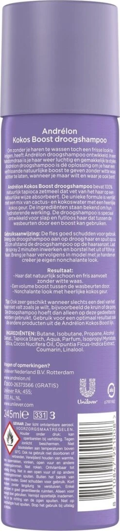 Andrélon Droogshampoo Kokos - 6 X 245 Ml - Voordeelverpakking -Verzorgingsproducten Verkoop 272x1200 1