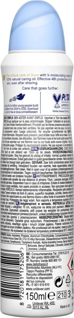 Dove Cotton Soft Anti-transpirant Deodorant Spray - 6 X 150 Ml - Voordeelverpakking 18 Dove Cotton Soft Anti-transpirant Deodorant Spray - 6 X 150 Ml - Voordeelverpakking -Verzorgingsproducten Verkoop 282x1200 1