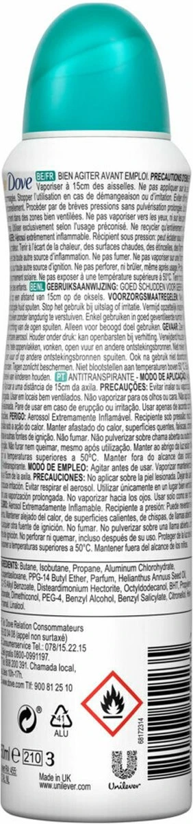 Dove Go Fresh Pear & Aloë Vera Anti-transpirant Deodorant - 6 X 150 Ml - Voordeelverpakking 4 Dove Go Fresh Pear & Aloë Vera Anti-transpirant Deodorant - 6 X 150 Ml - Voordeelverpakking - Afbeelding 2