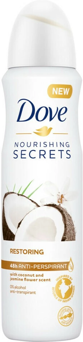 Dove Coco & Jasmine Anti-transpirant Deodorant - 6 X 150 Ml - Voordeelverpakking 10 Dove Coco & Jasmine Anti-transpirant Deodorant - 6 X 150 Ml - Voordeelverpakking - Afbeelding 8