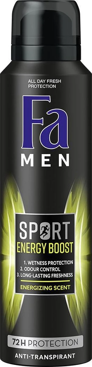 Fa Men Sport Energy Boost Deodorant Spray 6x150ml 4 Fa Men Sport Energy Boost Deodorant Spray 6x150ml - Afbeelding 2
