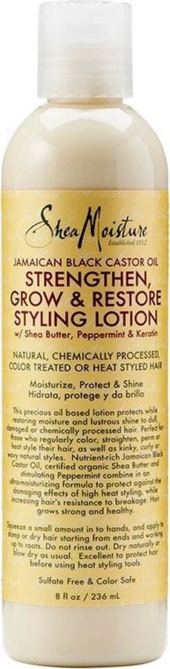 Shea Moisture Jamaican Black Castor Oil - Styling Lotion - Strengthen Grow & Restore - 236 Ml