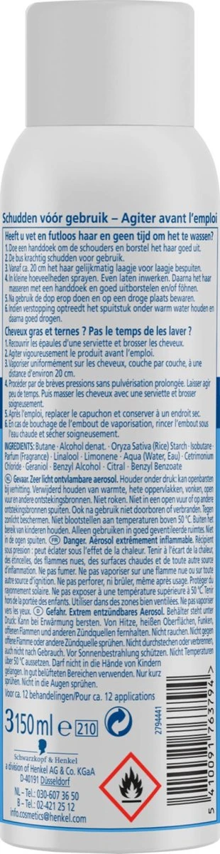 Schwarzkopf Fresh Droogshampoo 6x 150ml 5 Schwarzkopf Fresh Droogshampoo 6x 150ml - Afbeelding 3