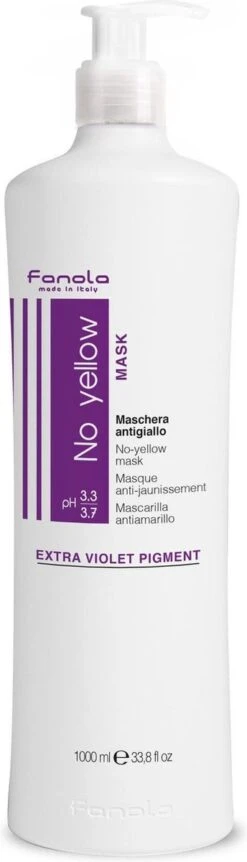 Fanola No Yellow Mask Cuidado Kur Haarmasker - 1000 Ml -Verzorgingsproducten Verkoop 344x1200 1