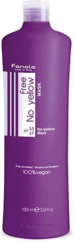 Fanola No Yellow Mask Cuidado Kur Haarmasker - 1000 Ml -Verzorgingsproducten Verkoop 369x1200 5