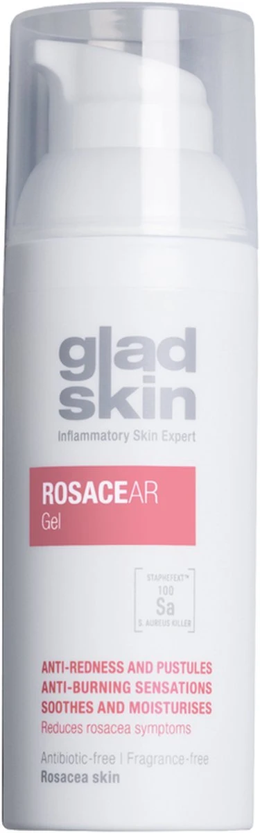 Gladskin ROSACEAR Gel 30ml - Gladskin ROSACEAR Gel 50ml - Klinisch Bewezen Effectief Tegen Roodheid, Droogheid En Branderig Gevoel - 74% Geeft Verbetering Van Symptomen Aan Na 4 Weken Gebruik - Met Staphefekt™ 3 Gladskin ROSACEAR Gel 30ml - Gladskin ROSACEAR Gel 50ml - Klinisch Bewezen Effectief Tegen Roodheid, Droogheid En Branderig Gevoel - 74% Geeft Verbetering Van Symptomen Aan Na 4 Weken Gebruik - Met Staphefekt™