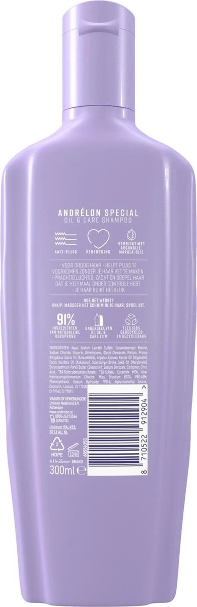 Andrélon Special Oil & Care Shampoo - 6 X 300 Ml - Voordeelverpakking 8 Andrélon Special Oil & Care Shampoo - 6 X 300 Ml - Voordeelverpakking - Afbeelding 6