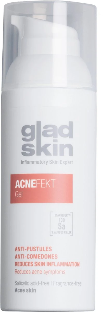 Gladskin ACNEFEKT Gel 30ml - Acne Serum - Onzuivere Huid - Tegen Puistjes, Irritatie En Roodheid - Met Staphefekt™ 3 Gladskin ACNEFEKT Gel 30ml - Acne Serum - Onzuivere Huid - Tegen Puistjes, Irritatie En Roodheid - Met Staphefekt™