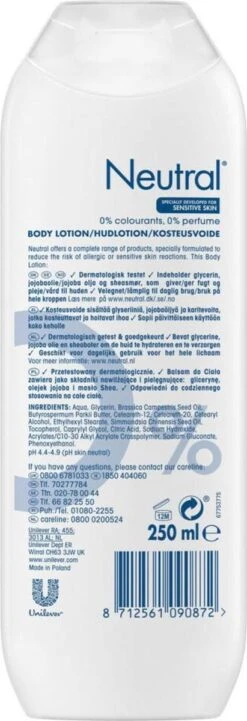Neutral 0% Bodylotion Parfumvrij - 6 X 250 Ml -Verzorgingsproducten Verkoop 411x1200 4