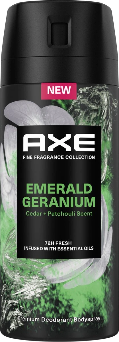 AXE Fine Fragrance Collection Emerald Geranium Premium Deodorant Bodyspray 150 Ml 4 AXE Fine Fragrance Collection Emerald Geranium Premium Deodorant Bodyspray 150 Ml - Afbeelding 2