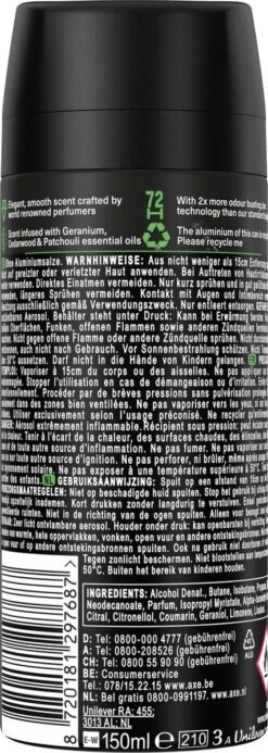 AXE Fine Fragrance Collection Emerald Geranium Premium Deodorant Bodyspray 150 Ml 11 AXE Fine Fragrance Collection Emerald Geranium Premium Deodorant Bodyspray 150 Ml -Verzorgingsproducten Verkoop 428x1200 4