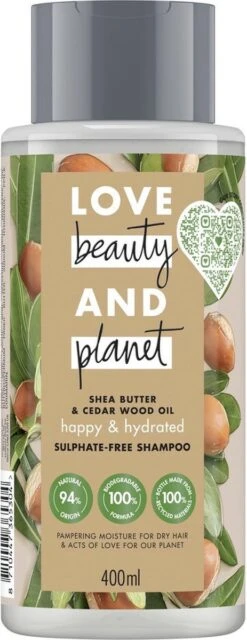 Love Beauty And Planet Shea Butter & Cedar Wood Oil Happy & Hydrated Shampoo - 400 Ml -Verzorgingsproducten Verkoop 463x1200 6