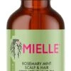 MIELLE Organic Rosemary Mint Scalp & Hair Strengthening Oil 2oz/59ml - Haarolie - Curly Girl CG - Voordeelverpakkingen - Hoofdhuid