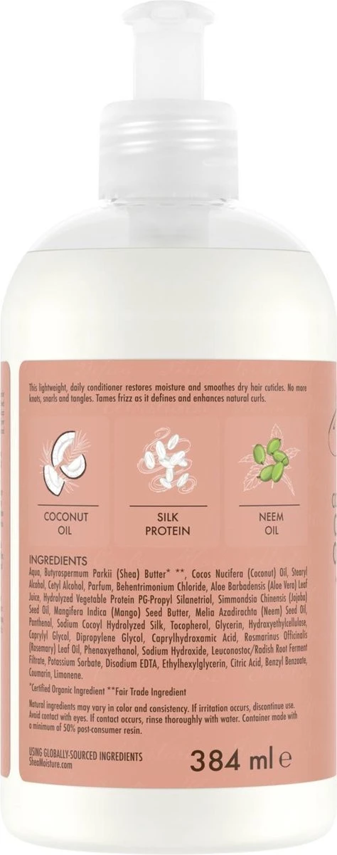 Shea Moisture Coconut & Hibiscus - Conditioner Curl & Shine - 384 Ml 10 Shea Moisture Coconut & Hibiscus - Conditioner Curl & Shine - 384 Ml - Afbeelding 8
