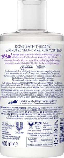 Dove Bath Therapy Renew - Badschuim & Douchegel - 400 Ml -Verzorgingsproducten Verkoop 490x1200 3