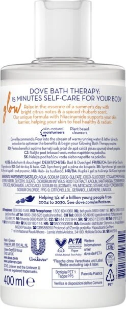 Dove Bath Therapy Glow - Badschuim & Douchegel - 400 Ml 16 Dove Bath Therapy Glow - Badschuim & Douchegel - 400 Ml -Verzorgingsproducten Verkoop 490x1200 6