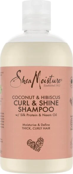 Shea Moisture Coconut & Hibiscus - Shampoo Curl & Shine - Krullend Haar - 384 Ml