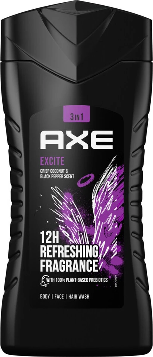Axe Excite 3-in-1 Douchegel - 6 X 250 Ml - Voordeelverpakking 7 Axe Excite 3-in-1 Douchegel - 6 X 250 Ml - Voordeelverpakking - Afbeelding 5