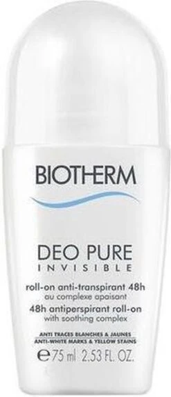 Biotherm Deo Pure Invisible 48h Anti-transpirant Roll-On Deodorant - Deodorant - 75 Ml