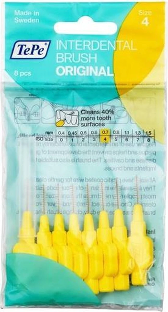 TePe Origineel Geel - 0,7mm - 8 Stuks - Rager 6 TePe Origineel Geel - 0,7mm - 8 Stuks - Rager - Afbeelding 5