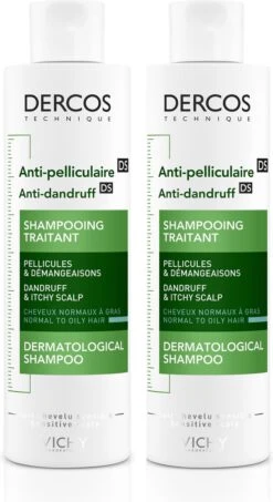 Vichy Dercos Anti-roos Shampoo Voor Normaal Tot Vet Haar - 2x200ml