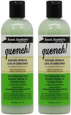 Voordeel Set 2x Aunt Jackies Quench Moisture Intensive Leave In Conditioner -hydraterende Conditioner - 355ml