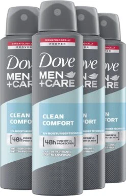 Dove Men+Care Clean Comfort Deodorant Spray - 4x 150ml - Voordeelverpakking