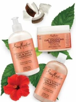 Shea Moisture Coconut & Hibiscus - Shampoo Conditioner & Curl Enhancing Smoothie - Curl & Shine Care Pakket Van 3 -Verzorgingsproducten Verkoop 897x1200 4