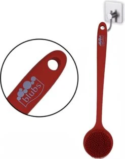 Blubs® – Badborstel – Dry Brush – Rug Scrubber – Lichaamsborstel – Rugborstel Douche Met Steel – Huidborstel – Rugborstel Kunststof – Badborstel Met Steel – Doucheborstel Met Steel – Siliconen Borstel – Droogborstel – Massage – Rood -Verzorgingsproducten Verkoop 945x1200