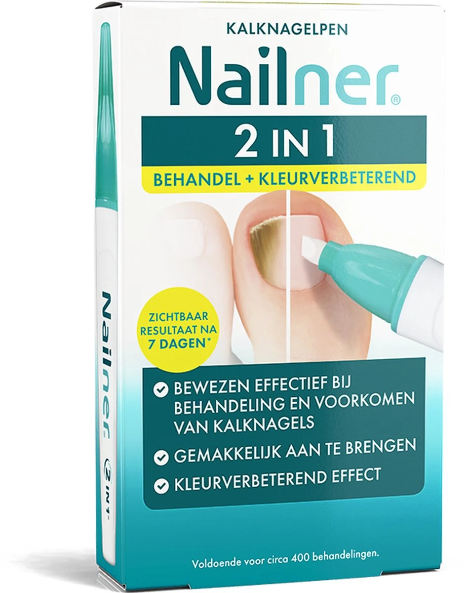NAILNER 2-IN-1 KALKNAGELBEHANDELING KALKNAGELPEN - Bevat 2 Pennen 3 NAILNER 2-IN-1 KALKNAGELBEHANDELING KALKNAGELPEN - Bevat 2 Pennen