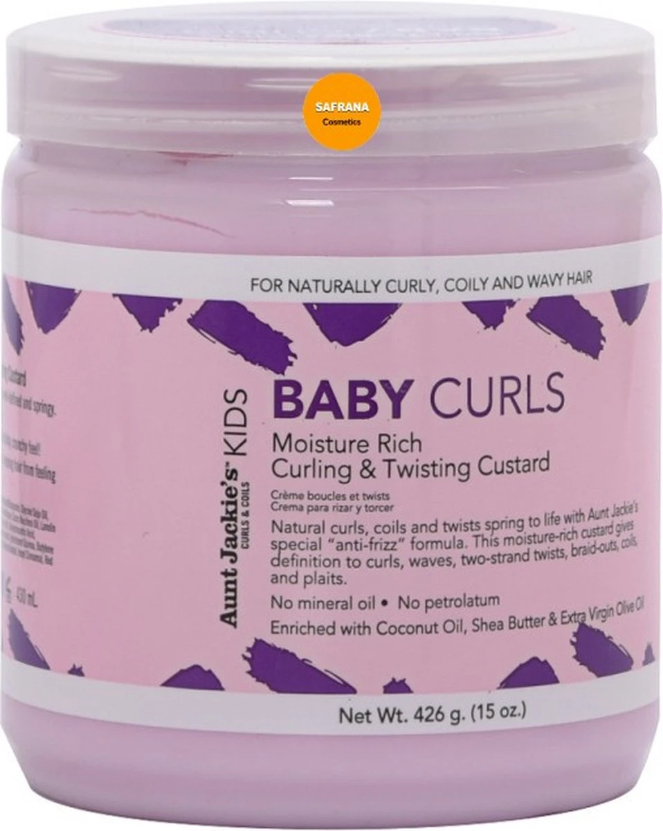 Aunt Jackies Girls Fabulous Curls & Coils Baby Girl Curls Moisture-Rich Curling & Twisting Custard 355 Ml 7 Aunt Jackies Girls Fabulous Curls & Coils Baby Girl Curls Moisture-Rich Curling & Twisting Custard 355 Ml - Afbeelding 5